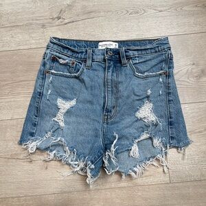 Abercrombie Mom Short High Rise Jean Shorts